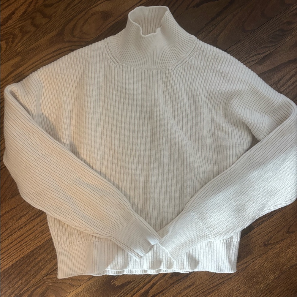 Jcrew ribbed turtle neck in stretch yarn